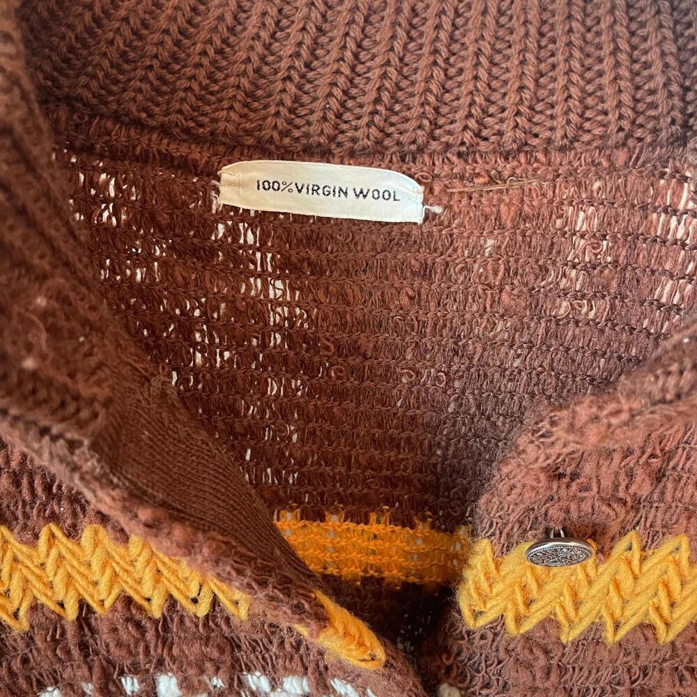 Tundra Vintage 100% Virgin Wool Shawl Collar Cardigan - Picture 2 of 5